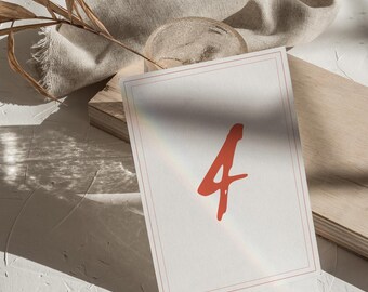 Minimalist Wedding Table Numbers and Place Cards, Editable Canva Templates, Black & White Bundle (Digital Download)