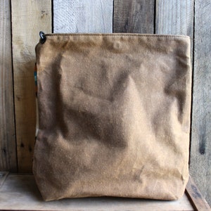 Waxed Canvas Bag with PNW Wool, Waxed Canvas Crossbody Bag image 6