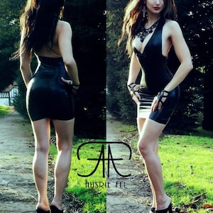 Ultimate darkness latex dress.  Made to order