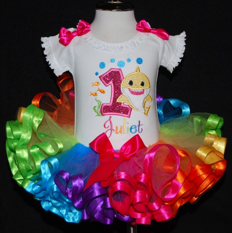 baby shark girl birthday outfit