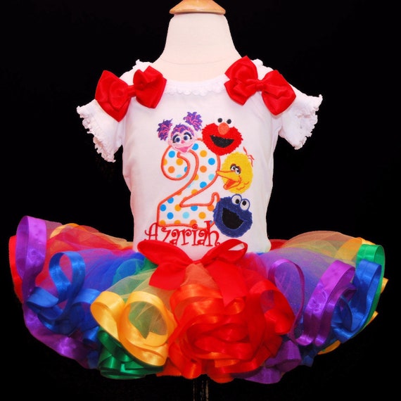 Elmo birthday outfit 2nd Birthday outfit girl Sesame Street Etsy