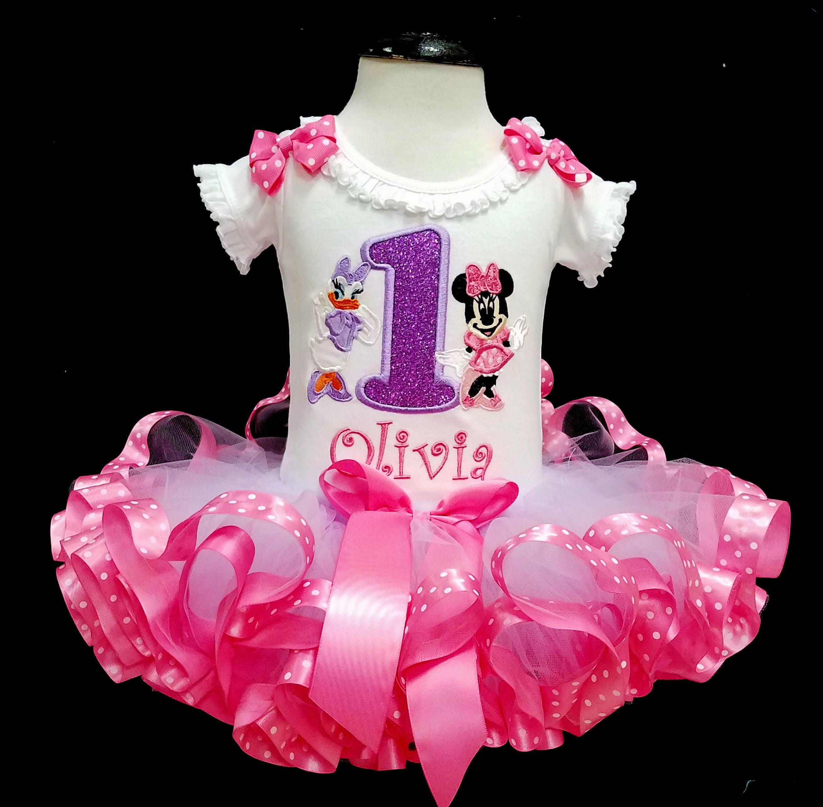 Minnie Mouse 1st Birthday Topper