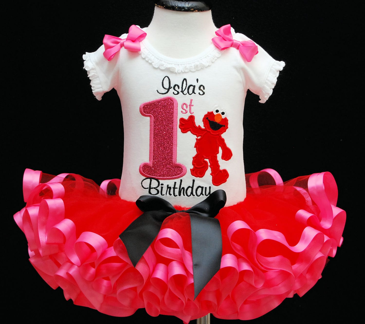 1st Birthday Girl Outfit First Birthday Outfit Elmo Birthday Etsy