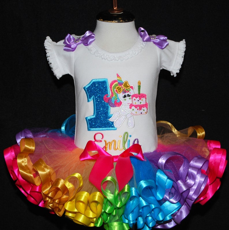 rainbow unicorn birthday outfit