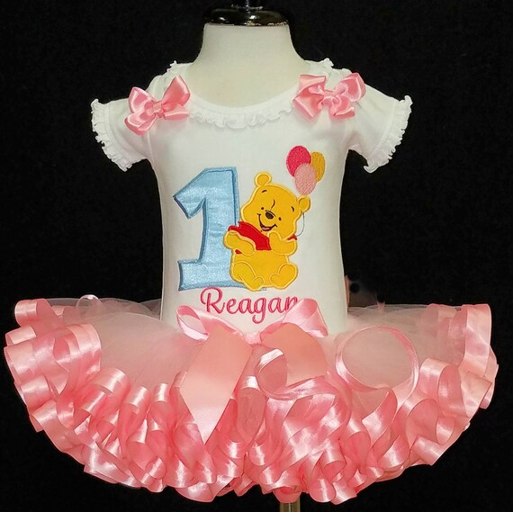 winnie the pooh first birthday outfit girl