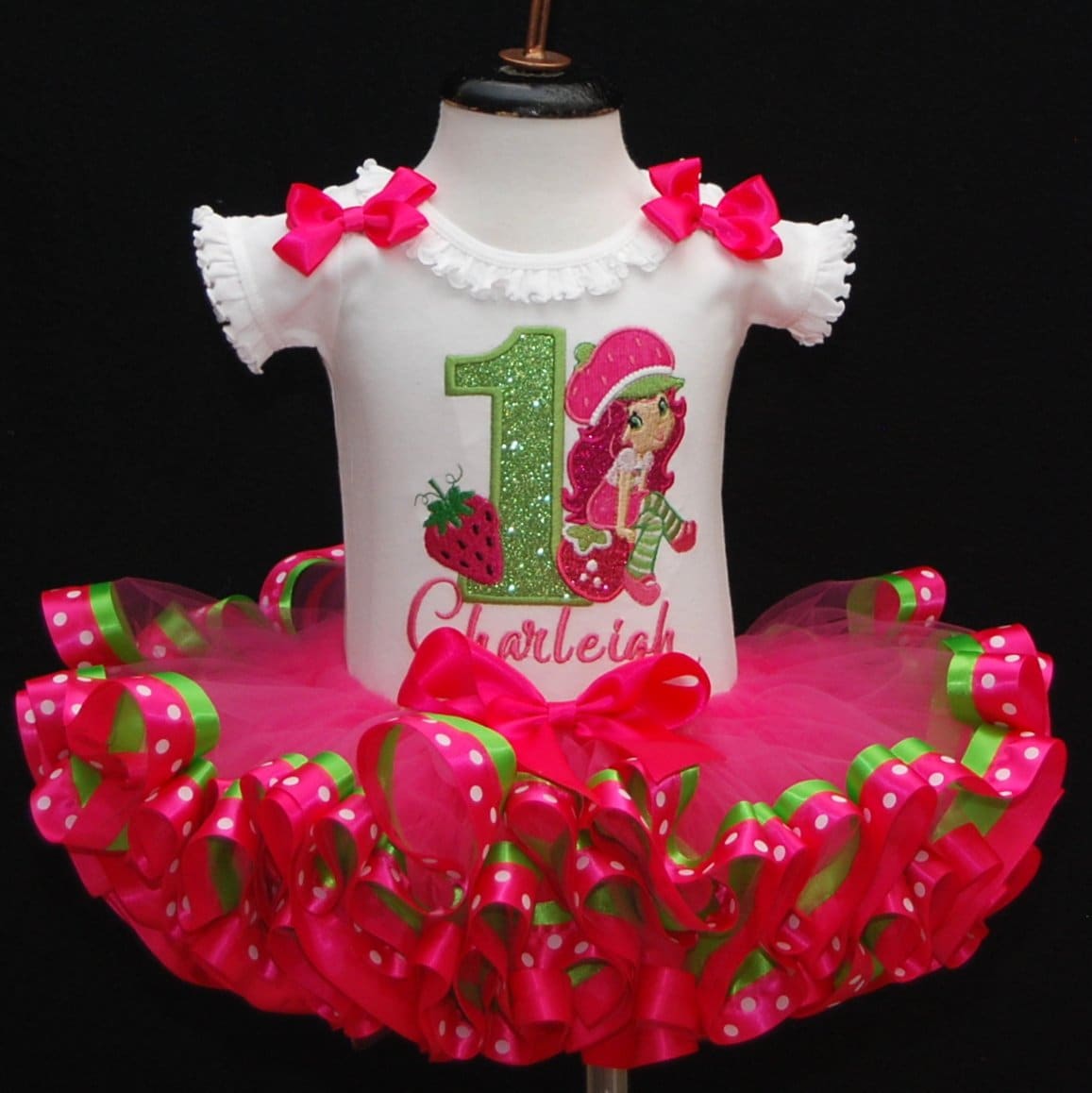 strawberry first birthday outfit