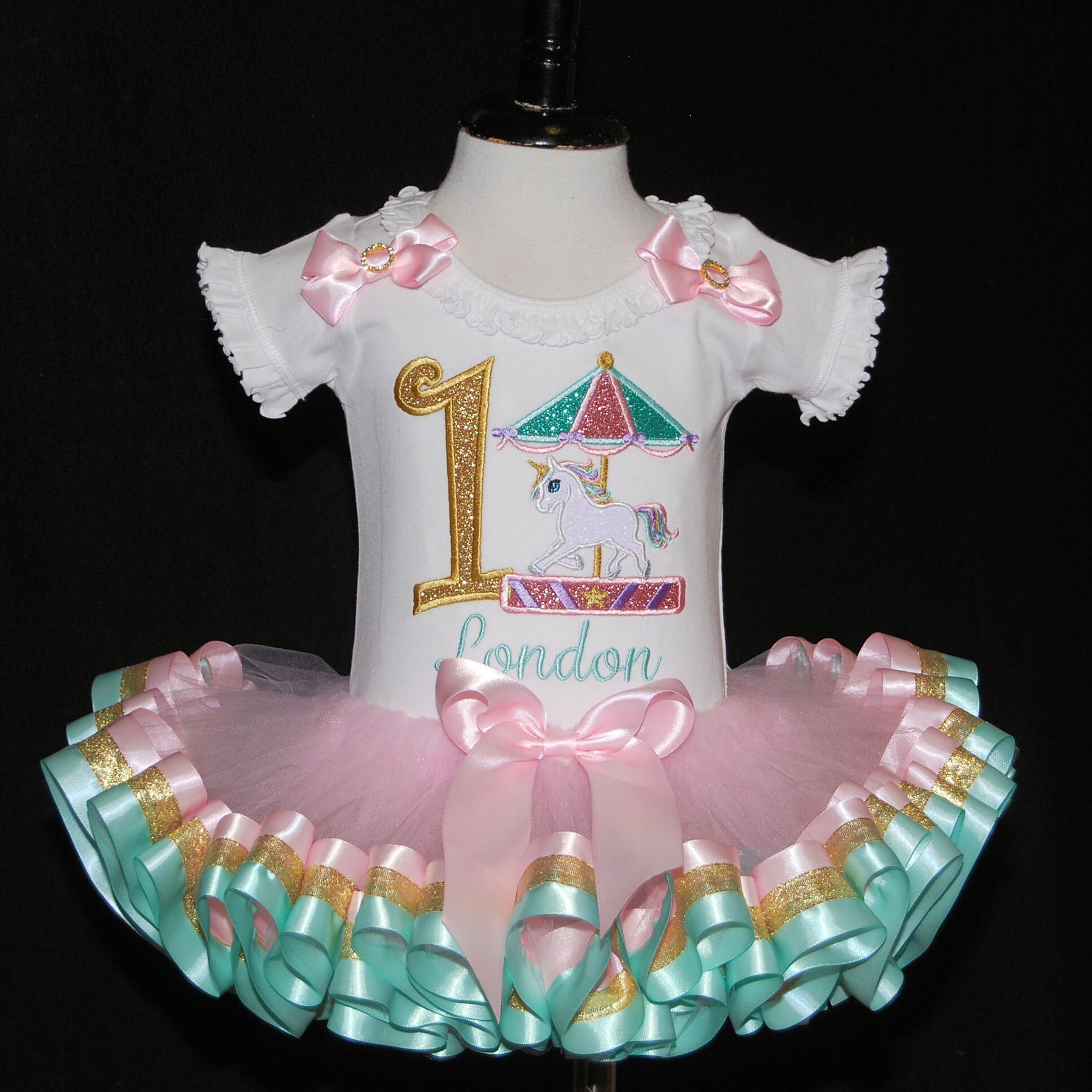 unicorn birthday tutu set