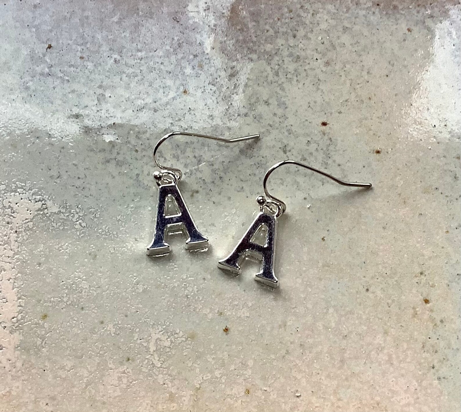 Initial earrings letter jewellery initial A earrings A Etsy