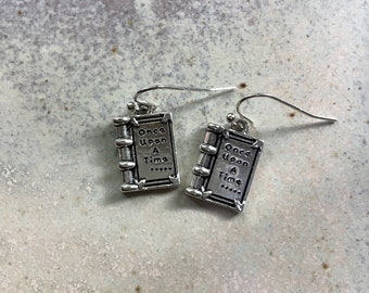 Book earrings, story book earrings, silver book earrings, perfect for any occasion earrings, reader writer earrings, once upon a time