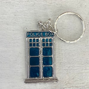 Tardis key ring, Dr Who keyring, Dr Who key fob, Dr Who gift, Tardis, Police Box, Dr Who fan gift, Whovian gift, Dr Who housewarming gift image 4