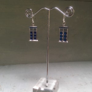 Tardis earrings, Dr Who earrings, Dr Who jewellery, Dr Who themed jewellery, Tardis jewellery, Dr Who fan gift. image 5