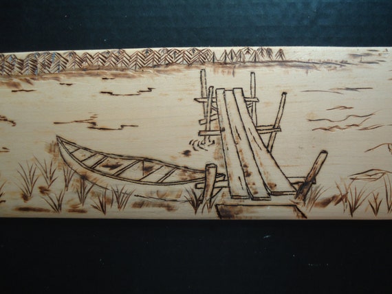 hand rolled cigarette burn canoe illustration