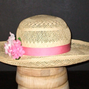 Women&#39;s  Panama Calado Montecristi Hat, Straw Fedora Hat Size 7