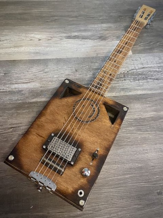 Happy Cigar Box 6 String Guitar Etsy