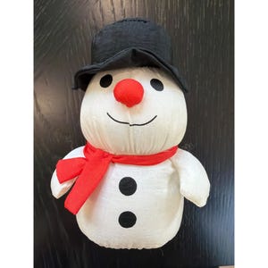 Soft Dreams Snowman Plush Holiday Decoration 7 Inches Polyester Fiber