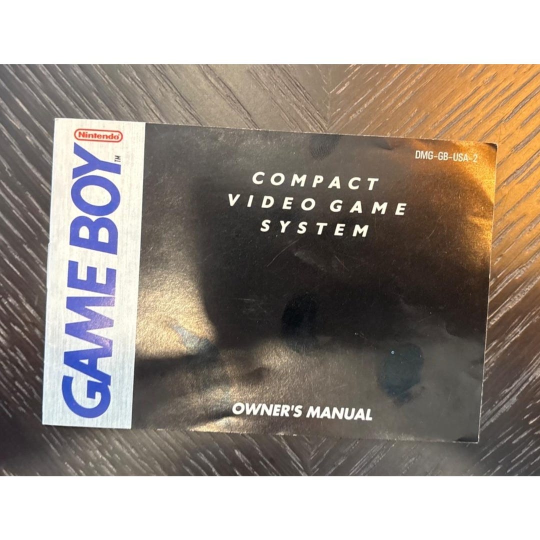Nintendo Game Boy Compact Video Game System Owners Manual - Etsy