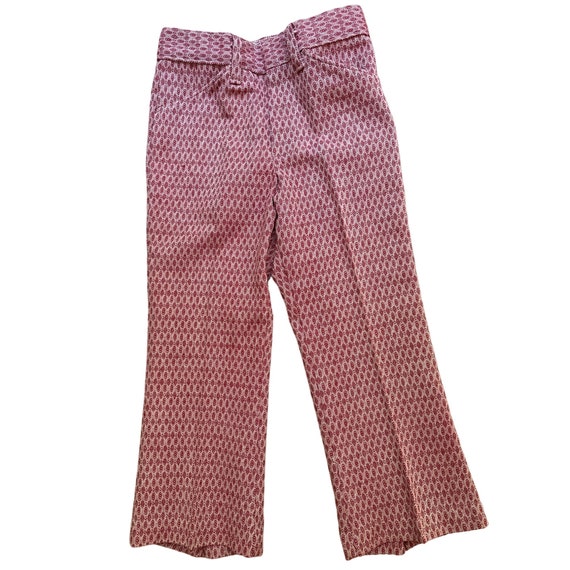 Vintage Donmoor Size 6 Red Pattern Polyester Boys… - image 1