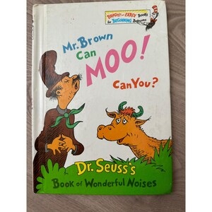 Vintage Dr. Seuss Mr. Brown kann Moo können Sie? Gebundenes Kinderbuch