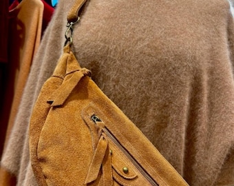 Suede Leather Fanny Pack.