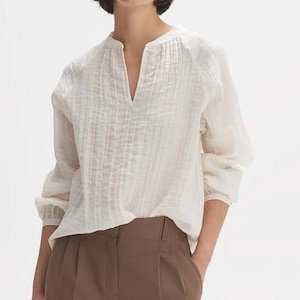 Blouse en Double Gaze de Coton.