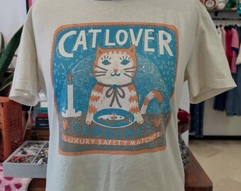 “Cat Lover” Cotton T-Shirt.