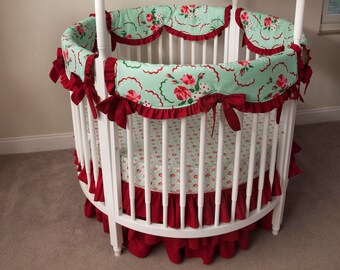 round crib mattress pad