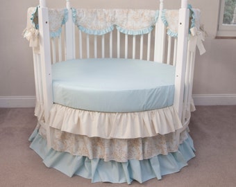 pix Round Crib Mattress Sheet round crib bedding etsy
