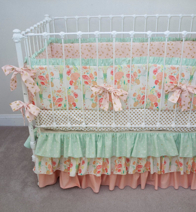 emerald green crib bedding