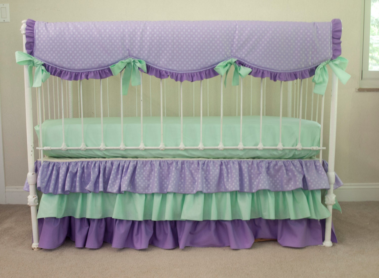 purple cot bedding