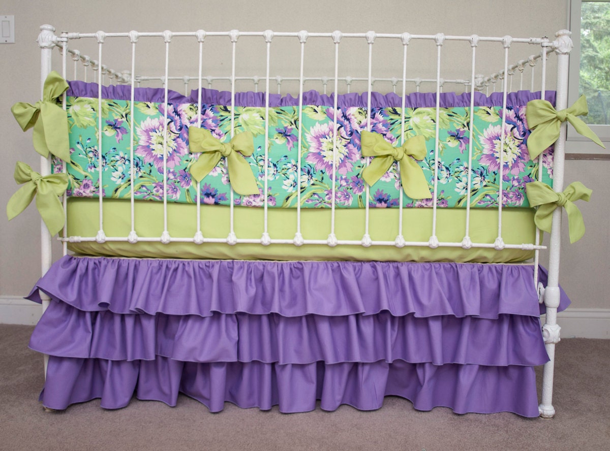 emerald green crib bedding