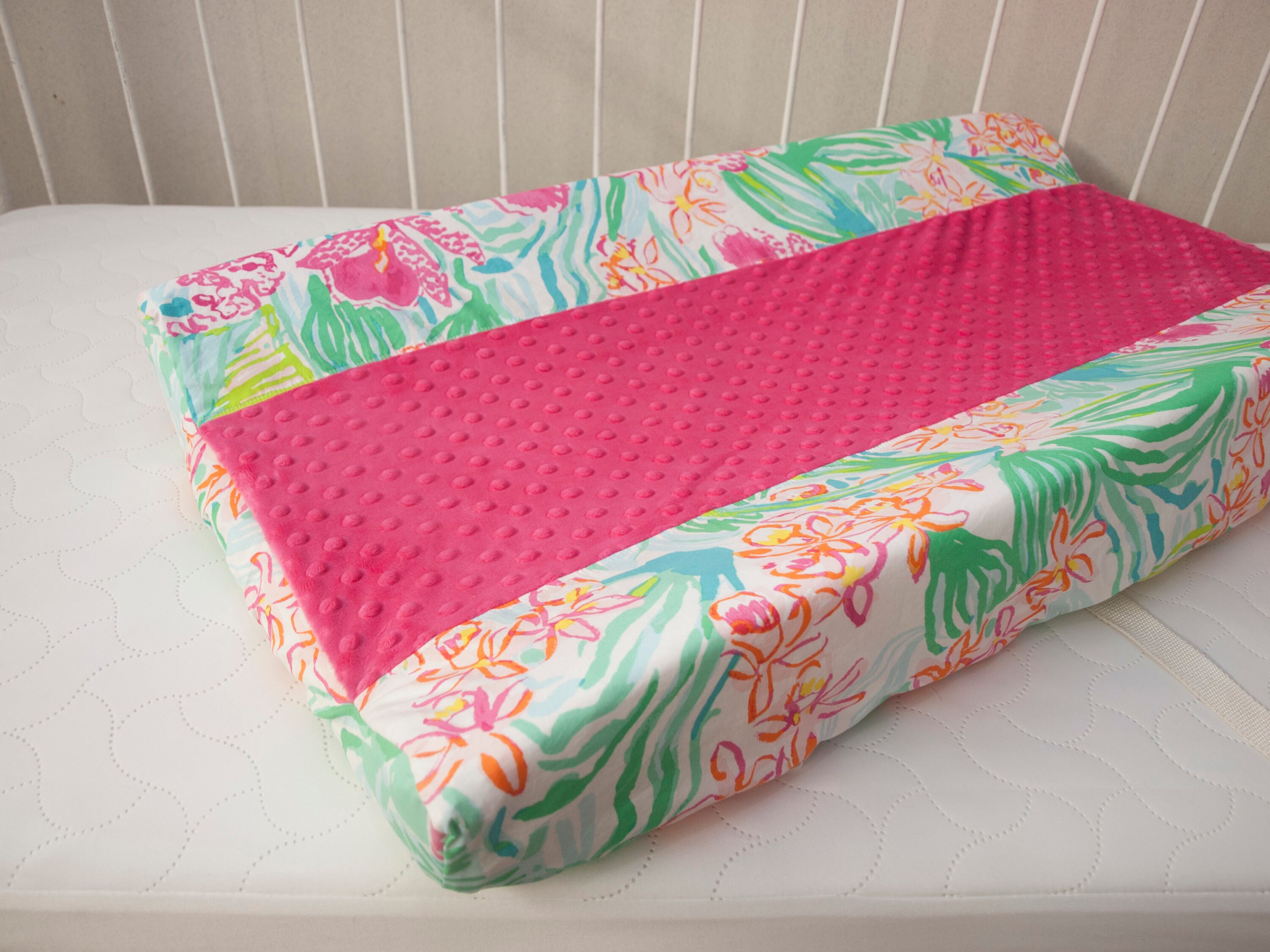 Baby Girl Changing Pad Cover Pink Orchids Orchids Nursery Etsy