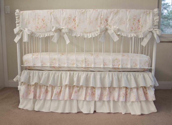 vintage floral cot bedding