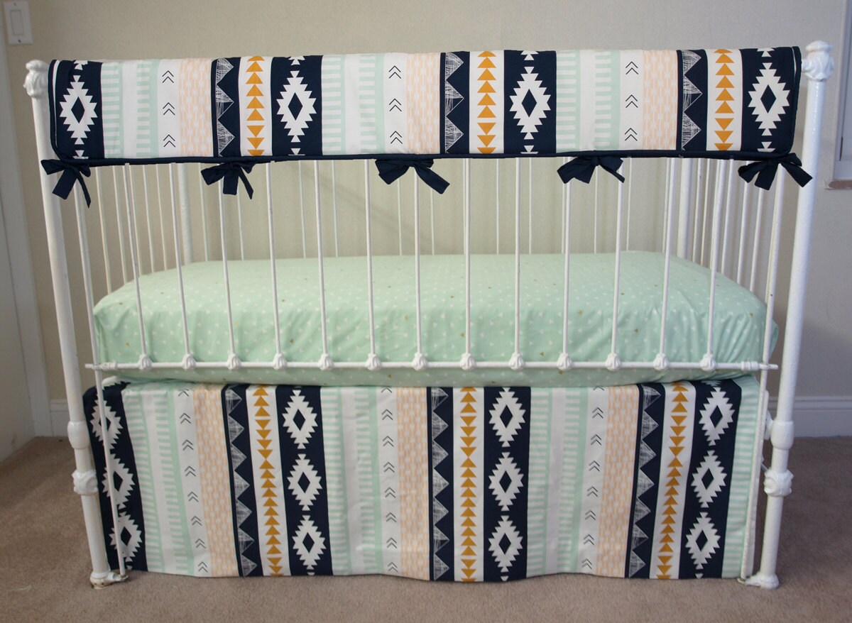 navy blue cot bedding