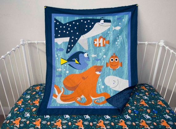 A Day At The Sea Fitted Crib Sheet By Disney Baby Finding Nemo