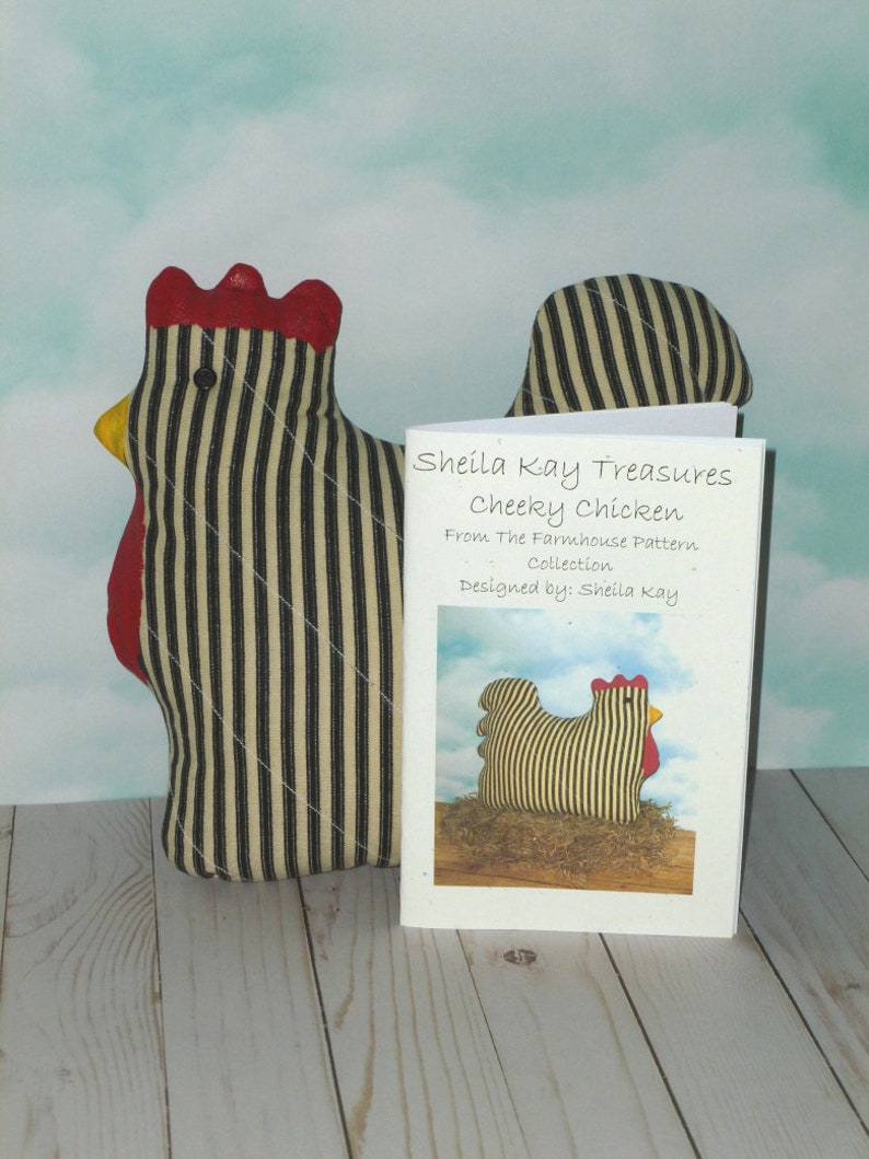 Pillow Pattern Easy To Make Chicken Pillow Craft Project Farmhouse Rustic Country Gift Beginner To Advanced Sewing Crafting Supplies
