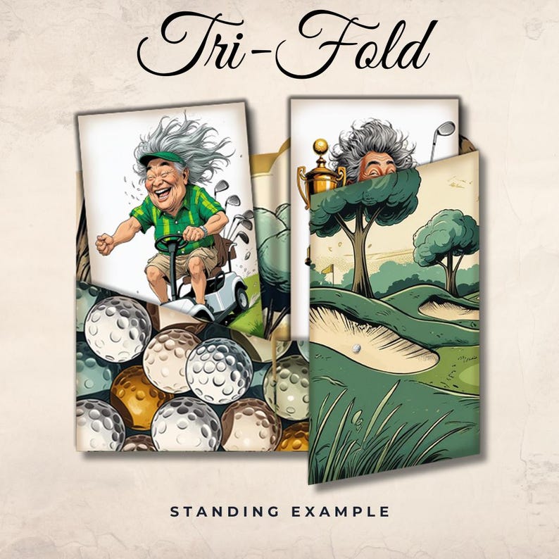 Golf Junk Journal Folio Printable Kit – DIY Trifold Mini Ephemera ...