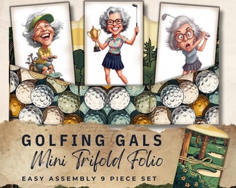 Golf Junk Journal Folio Printable Kit – DIY Trifold Mini Ephemera ...