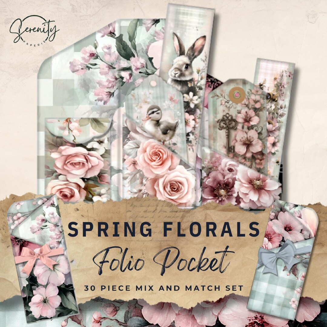 Spring Floral Folio Junk Journal Kit Digital Download - JJ059 - Etsy