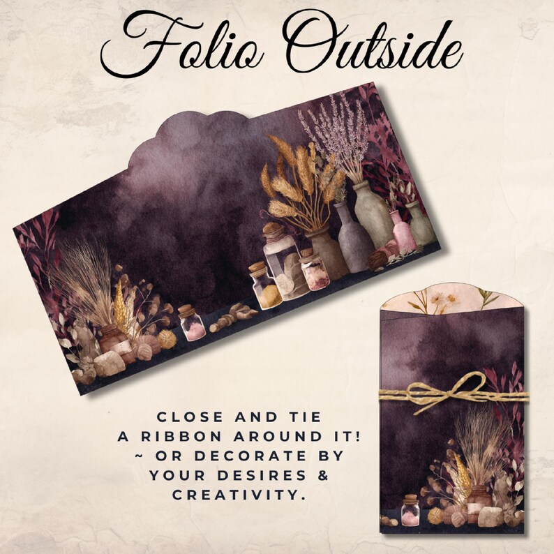 Junk Journal Folio Trifold Mini Ephemera Printable Kit for DIY Crafting ...