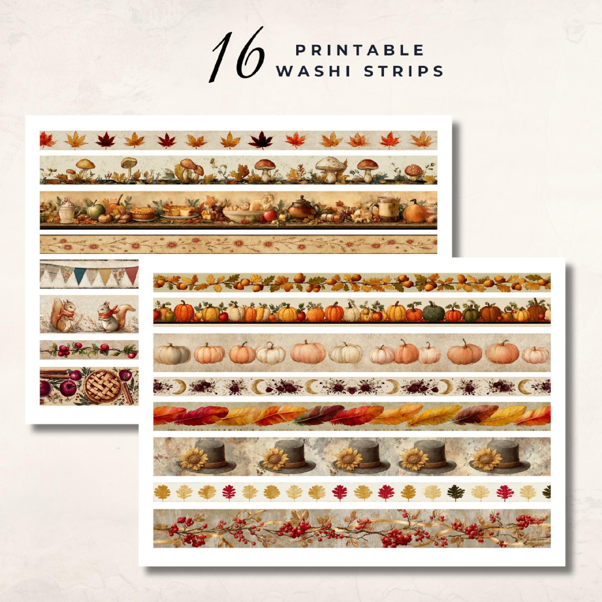 Washi Tape Printable Digital Download for Junk Journaling & Planner ...