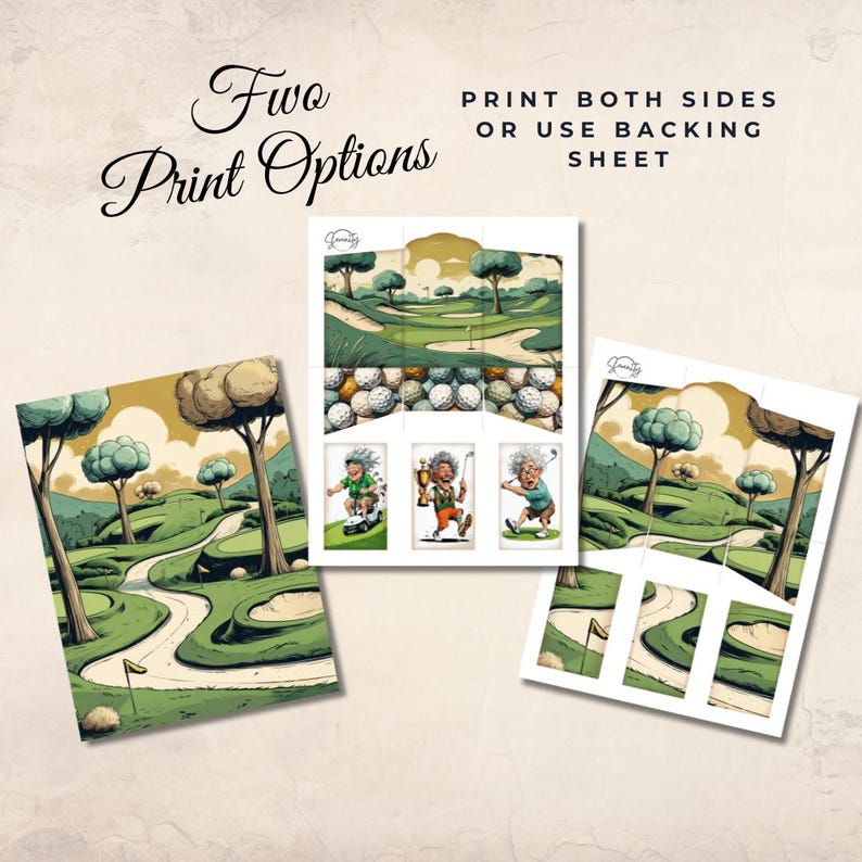 Golf Junk Journal Folio Printable Kit – DIY Trifold Mini Ephemera ...