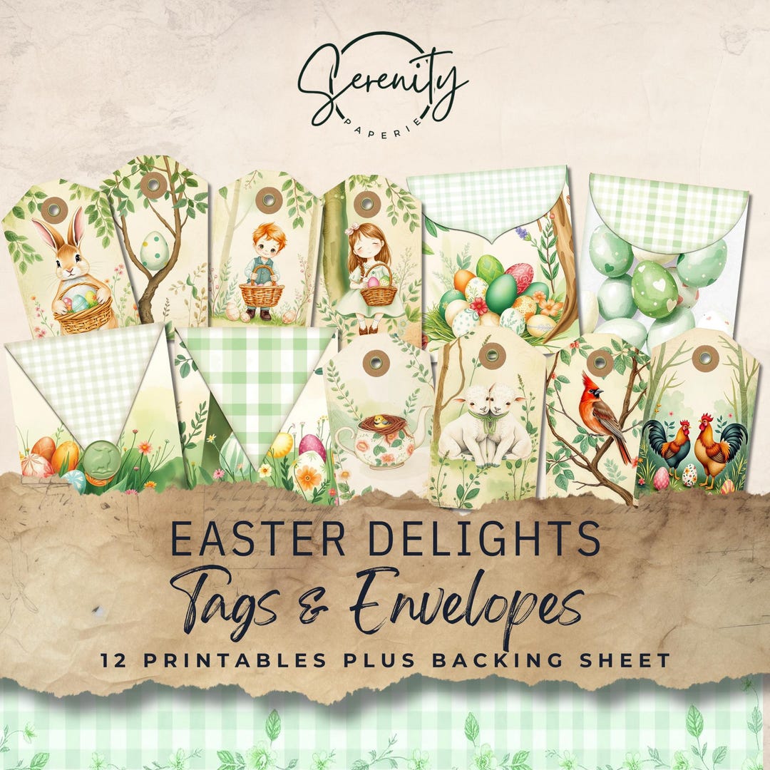 Easter Junk Journal Kit - Vintage Bunny Printables - Digital Download ...
