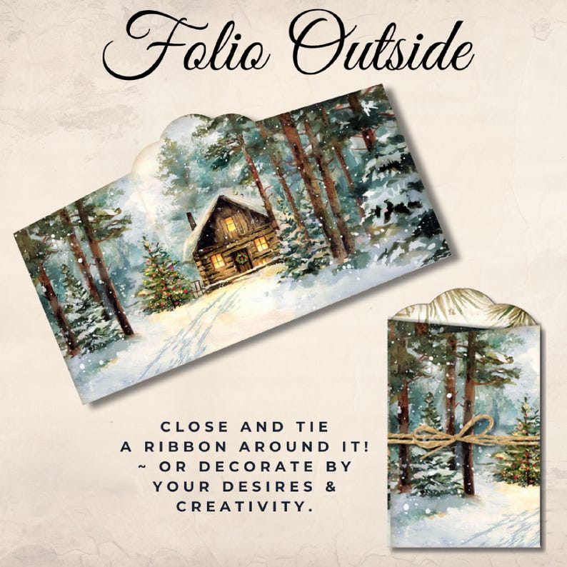 Christmas Gnomes Junk Journal Folio Trifold Mini Ephemera Printable Kit ...