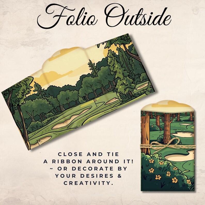Golf Junk Journal Folio Printable Kit – DIY Trifold Mini Ephemera ...