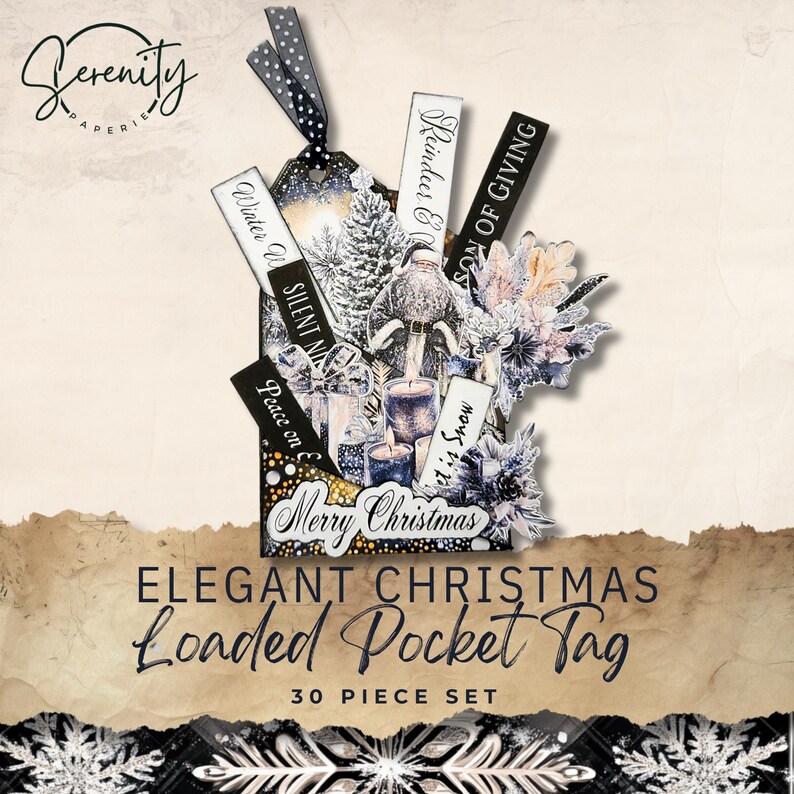 Elegant Christmas Mega Junk Journal Kit - 222 Piece Floral Printable ...