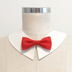 Detachable White collar red bow tie Mary Poppins costume, Magician costume accessory goods