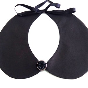 Detachable black Peter Pan Collar Adjustable collar Necklace Collar accessory Addams family black collar image 5