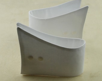 Polsino da polso, Polsini staccabili, Polsini cocktail, Polsino bianco, Costume di Halloween, Costume Madonna, Polsini da polso costume pirata