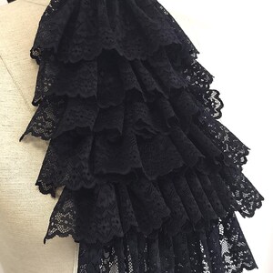 Lace Victorian jabot and wrist cuffs set Jabot and wrist cuffs pirate accessories costume set Vampire dress outfit Mad Hatter costume image 3