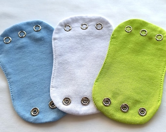 Handgjort set med förlängare för babybody, mjuk bomullsbody (3-pack)